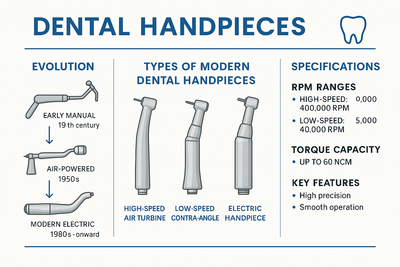 A Complete Overview of Dental Handpieces: Types, Evolution, and Clinical Importance
