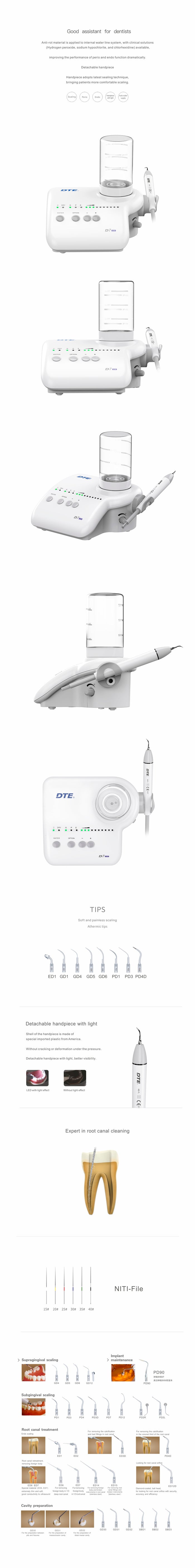 Woodpecker DTE D7 Piezo Aqua Ultrasonic Scaler