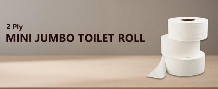 2Ply Mini Jumbo Toilet Roll White