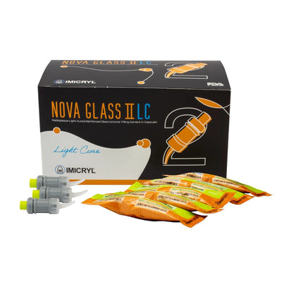 Nova Glass II Light Cure Glass Ionomer Filing Cement (Pack of 10 Compules)