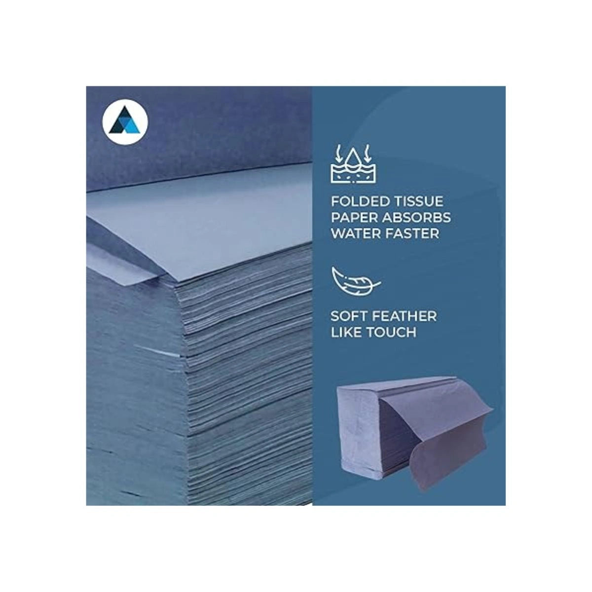Z-Fold Blue Paper Hand Towel 1 Ply | 3000 Sheets