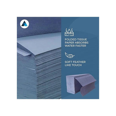 Z-Fold Blue Paper Hand Towel 1 Ply | 3000 Sheets