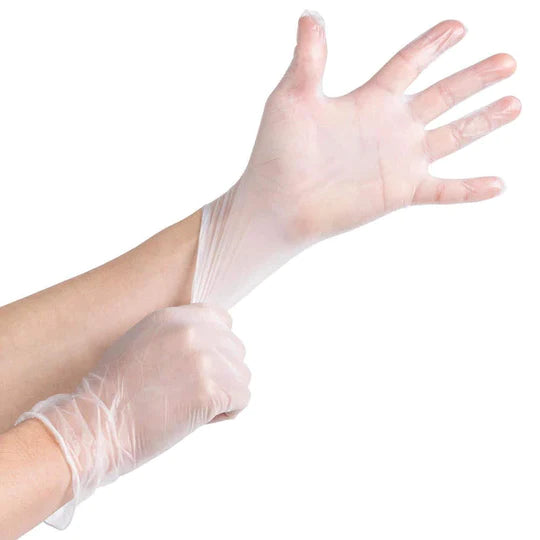 Clear Vinyl Gloves (Pack of 100 ) (9535056511286)