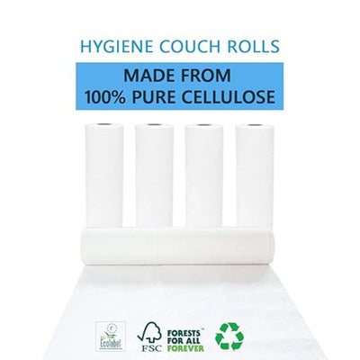 White Couch Roll 2 Ply Pure Cellulose | Pack of 9 and 12