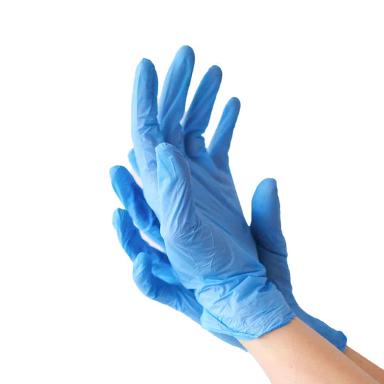 Blue Vinyl Gloves (Pack of 100) (9535052579126)