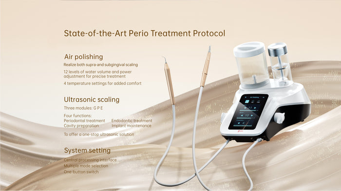 Woodpecker PT-B Air Polisher and Ultrasonic Dental Scaler and Cart