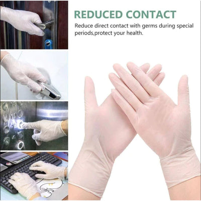 Clear Vinyl Gloves (Pack of 100 ) (9535056511286)