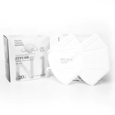 FFP2 Face Masks, Disposable Respirator Masks (Pack of 20-White) (9534764810550)