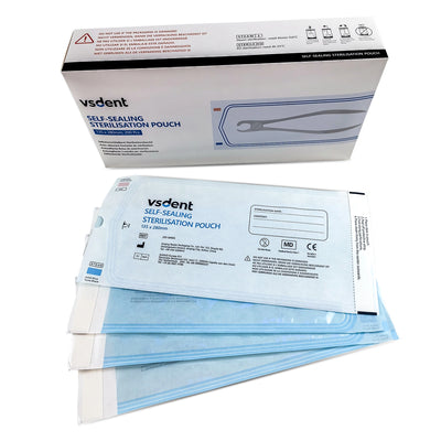 Dental Self Sealing Sterilisation Pouches Available in 4 Sizes (Pack of 200)