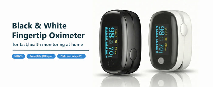 Black Fingertip Pulse Oximeter for all Age Groups