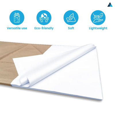 500x750mm White Acid-Free Wrapping Tissue Sheet