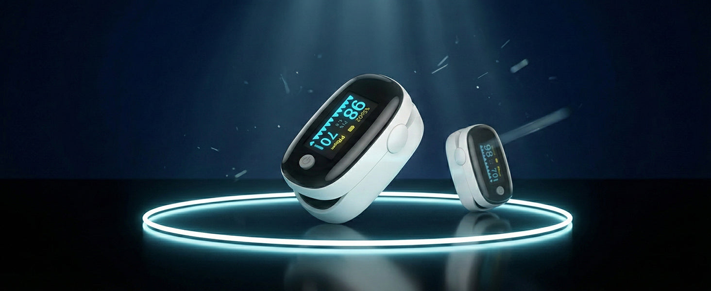 Black Fingertip Pulse Oximeter for all Age Groups