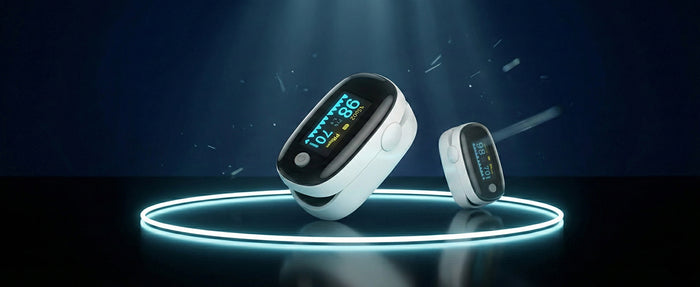Black Fingertip Pulse Oximeter for all Age Groups
