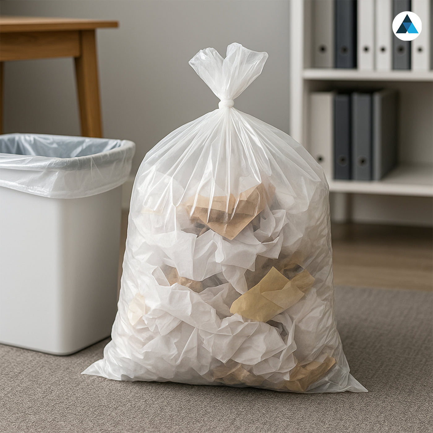 18x29x39 Inches White Heavy Duty Black & White Bin Bags (Pack of 200)