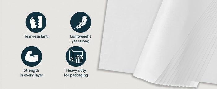 450x700mm White Acid-Free Wrapping Tissue Sheet