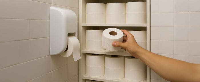2Ply Mini Jumbo Toilet Roll White