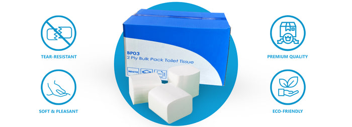 2 Ply Toilet Tissues Bulk Pack/Toilet Flats 36 x 250 | 9000 Sheet