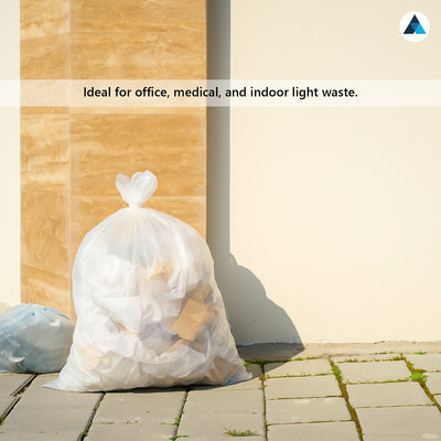 18x29x39 Inches White Heavy Duty Black & White Bin Bags (Pack of 200)