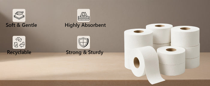 2Ply Mini Jumbo Toilet Roll White