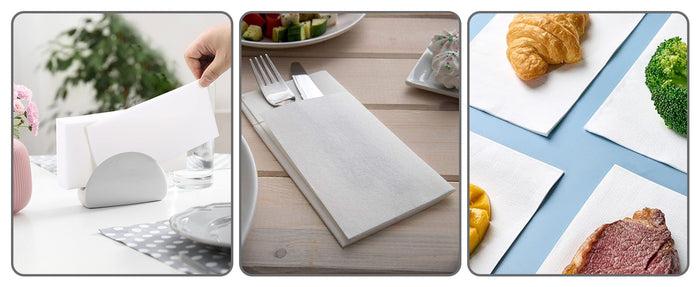 Premium White 2-Ply Disposable Napkins
