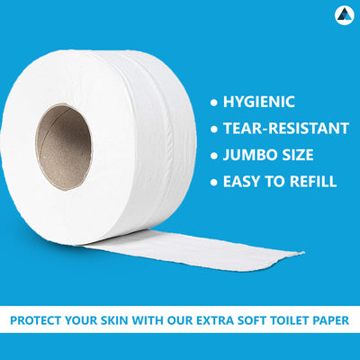 2Ply Mini Jumbo Toilet Roll White