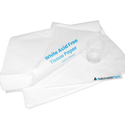 500x750mm White Acid-Free Wrapping Tissue Sheet