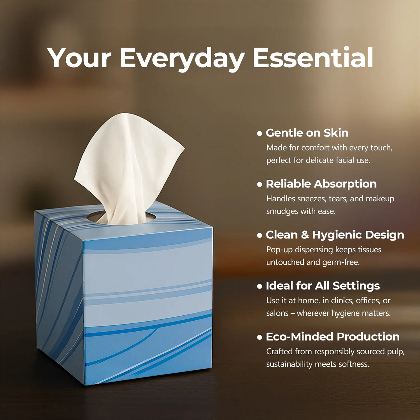 Facial Tissues Cube 2 Ply 70 sheets (Pack of 24