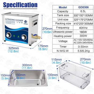 Ultrasonic Bath / Cleaner Available in 4.5L and 6.5L