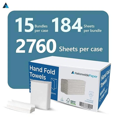 C-Fold Paper Hand Towel 1-Ply | Pack of 2760 Sheets