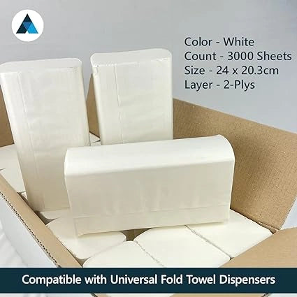 Z-Fold Paper Hand Towel 2 Ply | 3000 Sheets