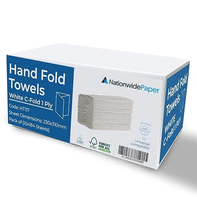 C-Fold Paper Hand Towel 1-Ply | Pack of 2760 Sheets