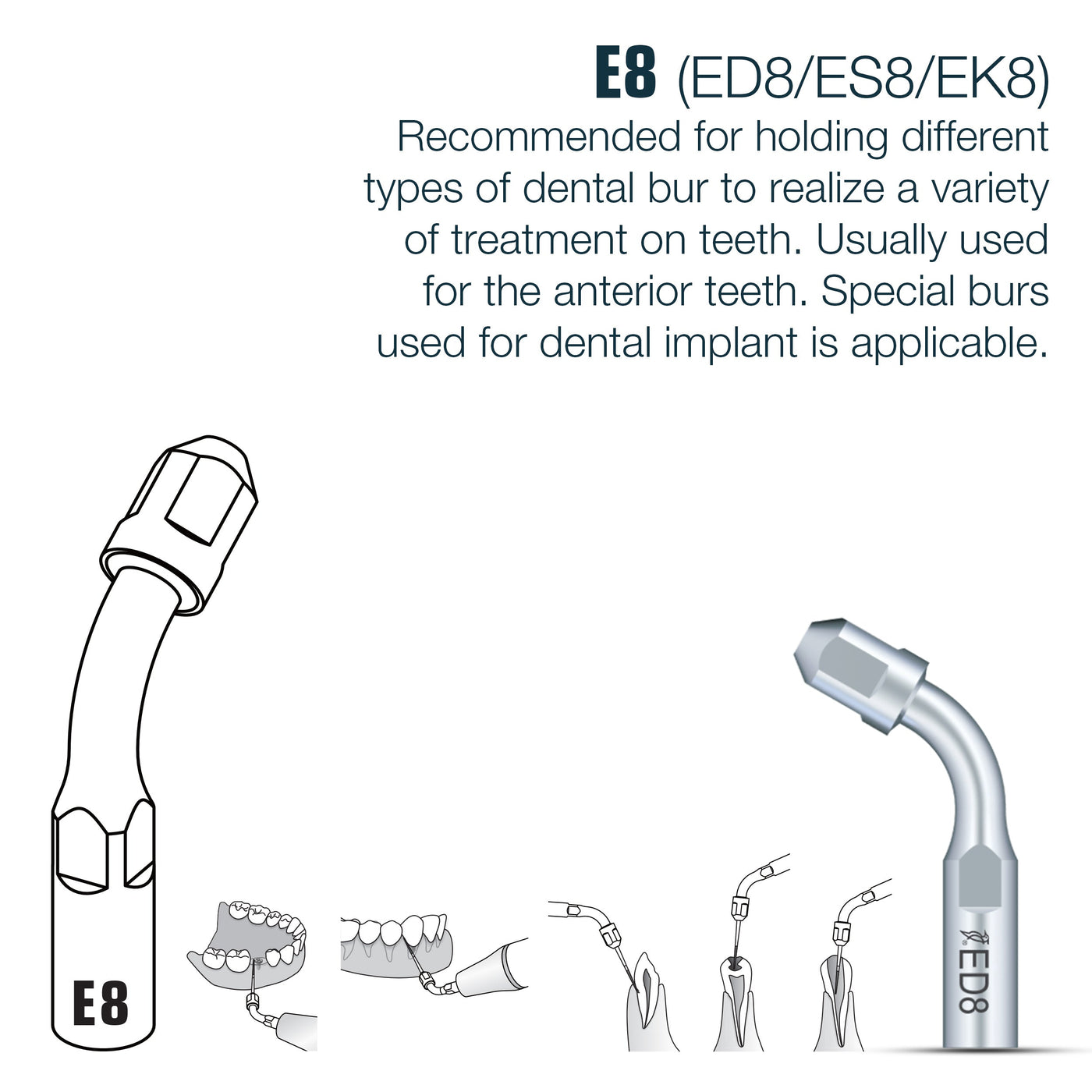 🎁 Endo Scaler Tips DTE Compatible (ED) (100% off) | ED8 | VSDent