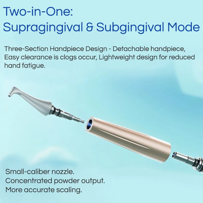 Woodpecker Supragingival AP-1 and Subgingival AP-2 Air Polisher Handpiece for PT-A, PT-B, AP-A and AP-B