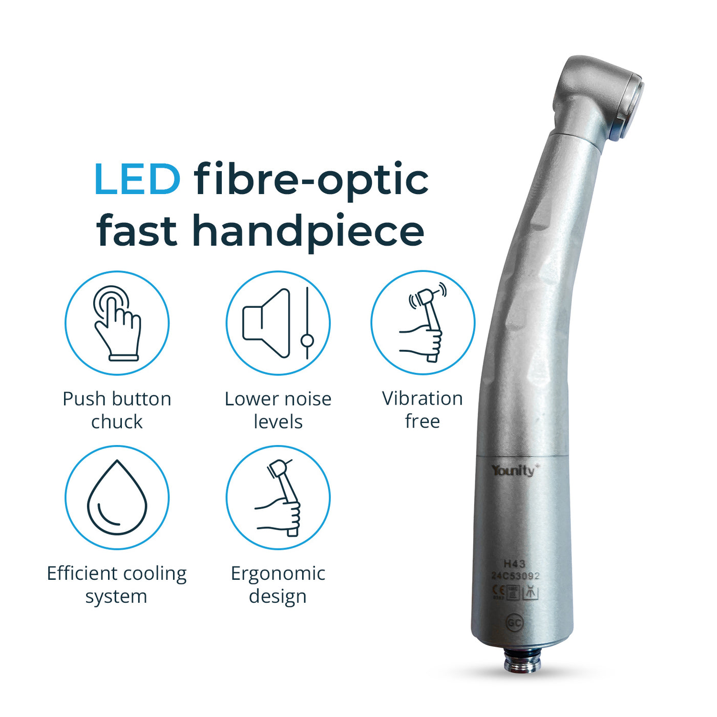Delma NSK compatible LED Fibre-Optic Fast Handpiece NK FQ | Default Title | VSDent