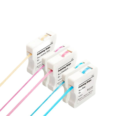 Resin Polishing Dental Strips – Medium, Fine & Extra Fine Grit (6m Reel) | Pink / 4mm | VSDent