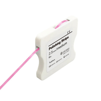Resin Polishing Dental Strips – Medium, Fine & Extra Fine Grit (6m Reel) | Pink / 4mm | VSDent