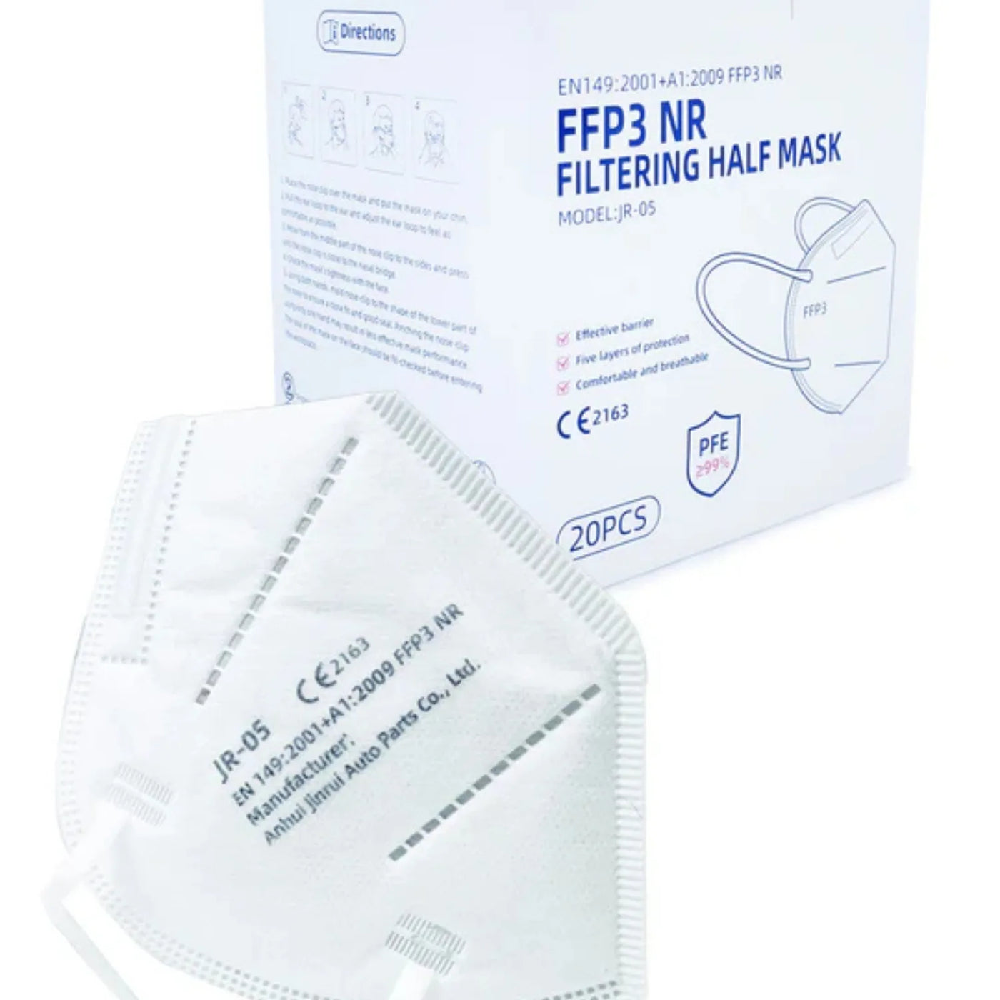FFP3 Face Masks, Disposable Respirator Masks (Pack of 20) | Pack of 20 | VSDent