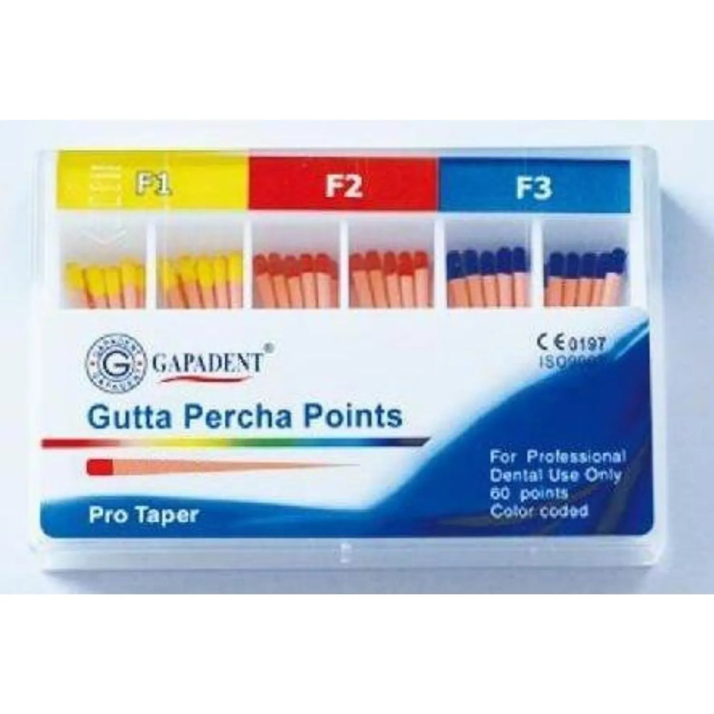Gutta Percha Points F1, F2, F3 - 60 pcs (Assorted) (4119993811043)