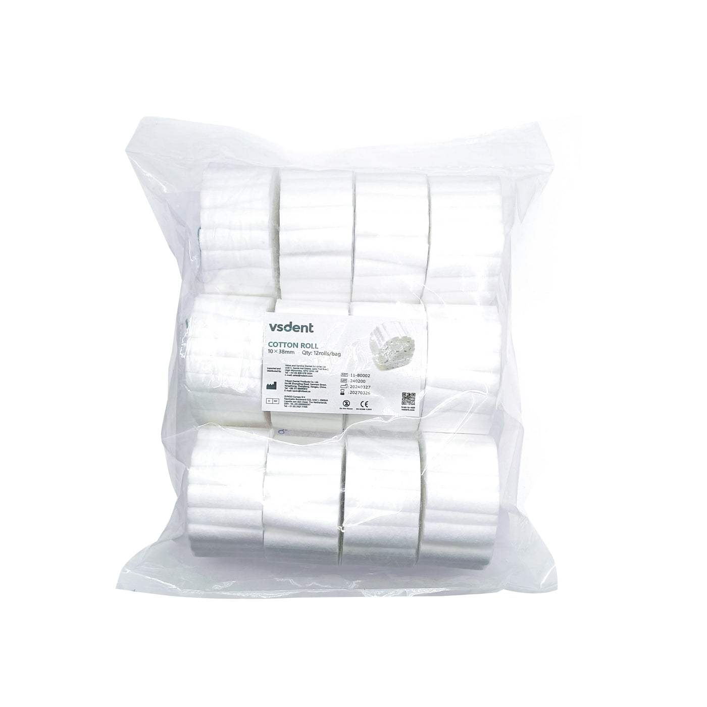 Dental Cotton Rolls (10x38mm) 600 Pcs per bag