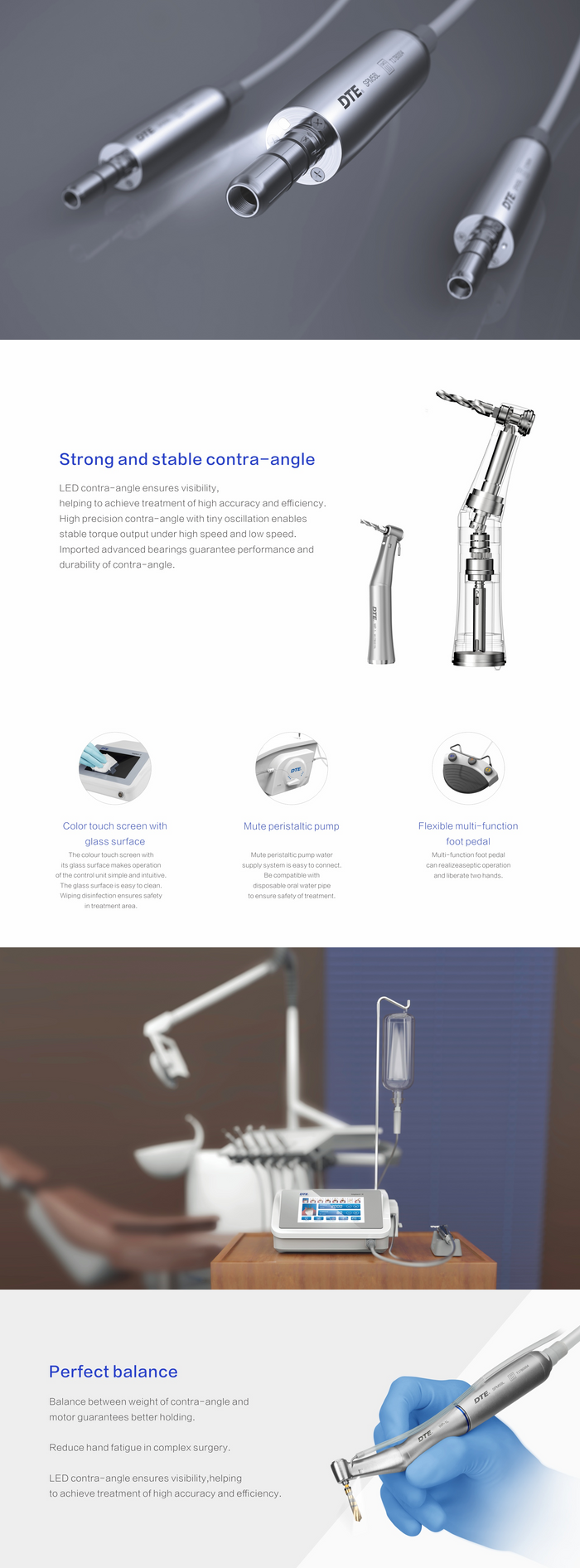 DTE Woodpecker Implant X Motor with LED Handpiece