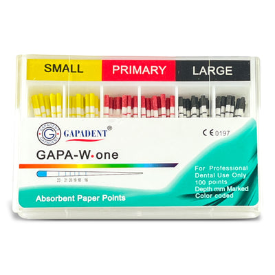 GAPA-W-One Absorbent Paper Points S,M,L (100 points)X | Default Title | VSDent