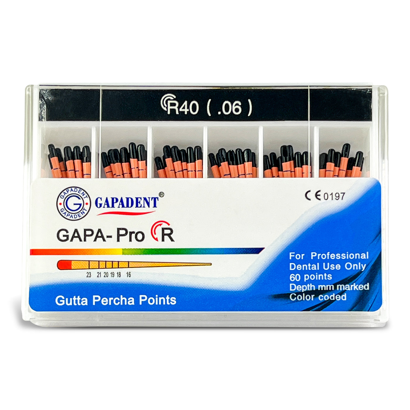 GAPA-Pro R Gutta Percha Points R40(.06) (60 Points) | Default Title | VSDent