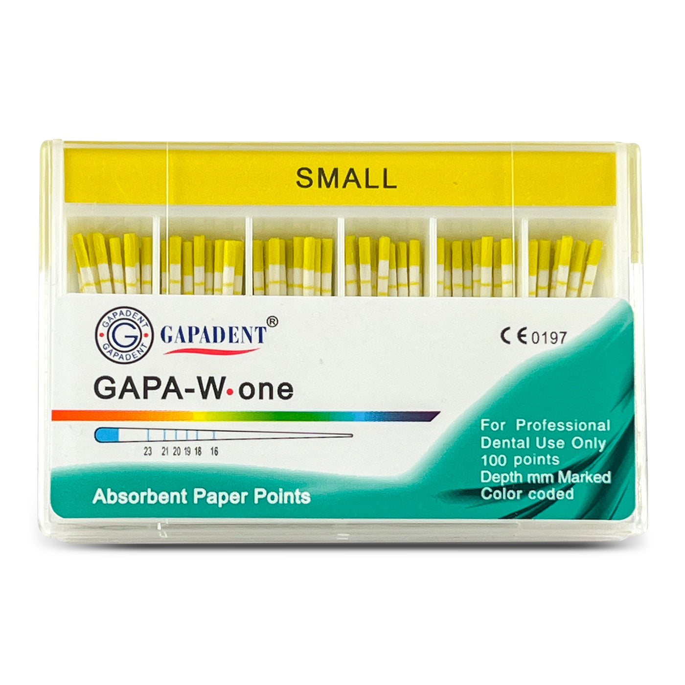 Absorbent Paper Points Small Yellow 100 pcs (4119998365795)