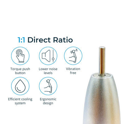 Delma Straight 1:1 Handpiece with Internal water - XT-LIW S