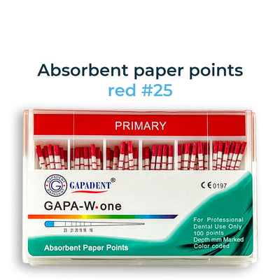GAPA-W-One Absorbent Paper Points Primary (100 points) | Default Title | VSDent