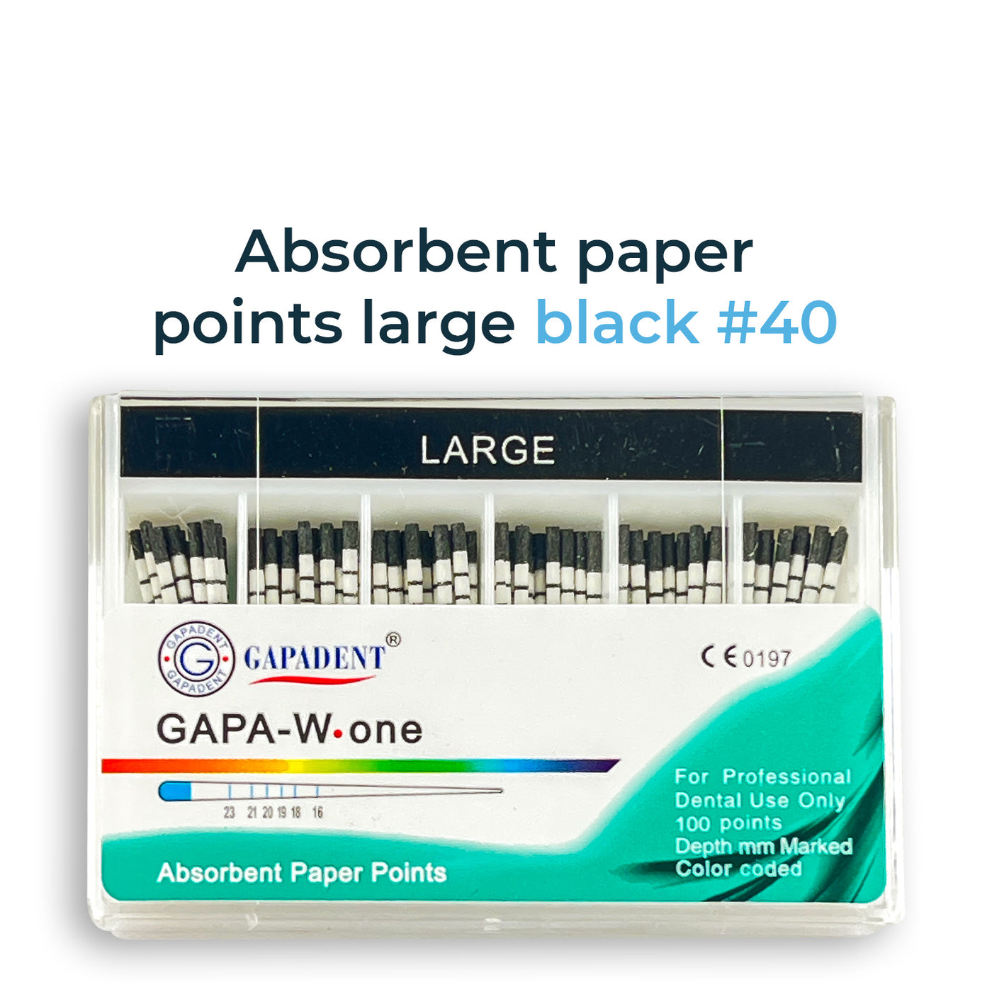 GAPA-W-one Absorbent Paper Points Large (100 points) | Default Title | VSDent