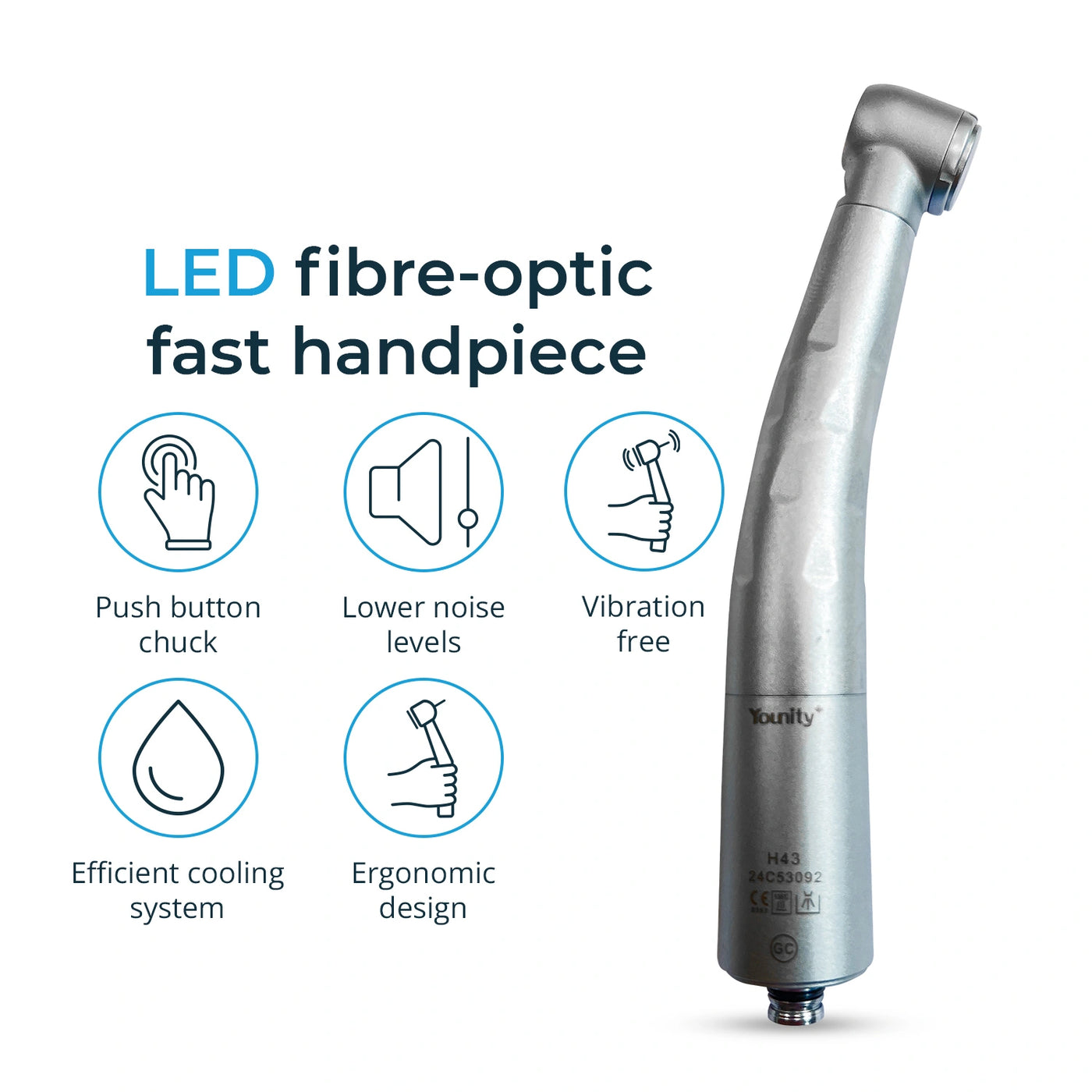 Delma NSK compatible LED Fibre-Optic Fast Handpiece NK FQ