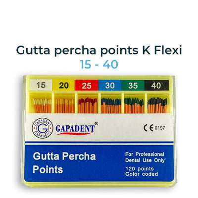 Gutta Percha Points K Flexi 15 - 40 (120 points) | Default Title | VSDent