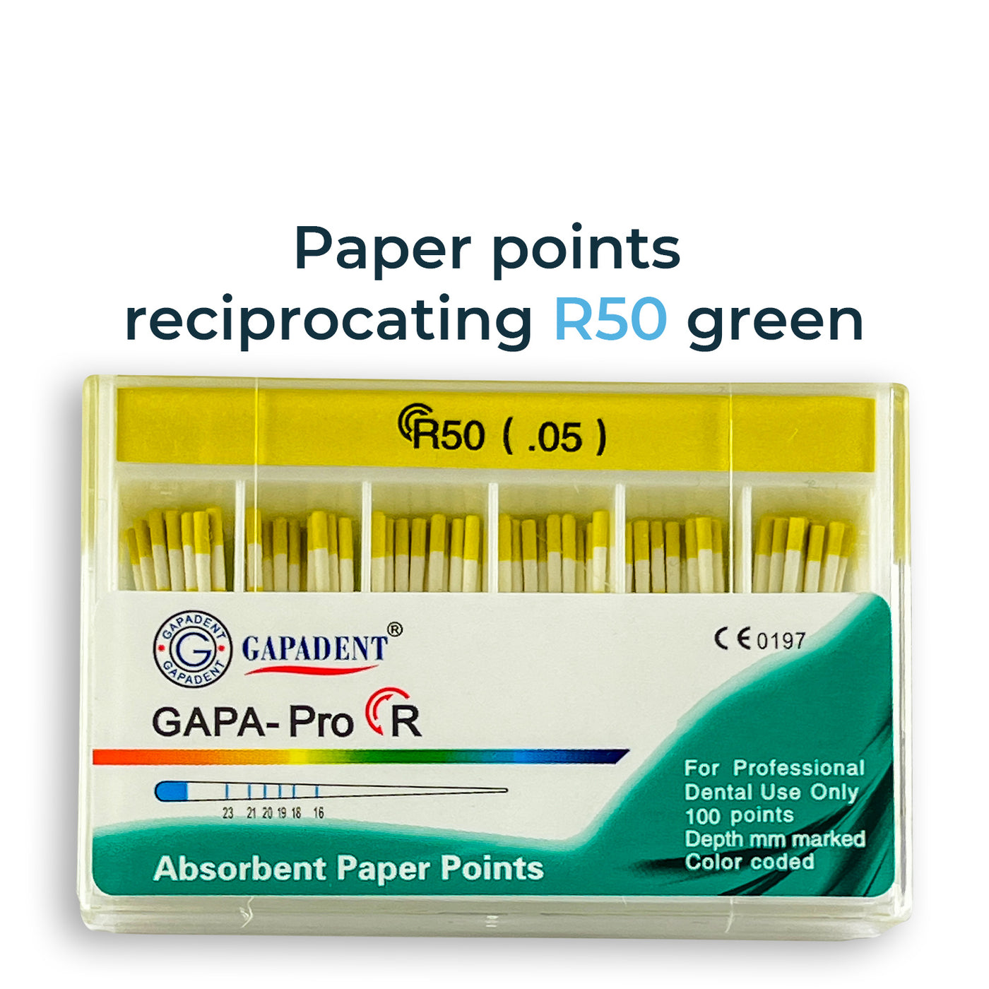 Paper Points Reciprocating 50 Green - 100 pcs | Default Title | VSDent
