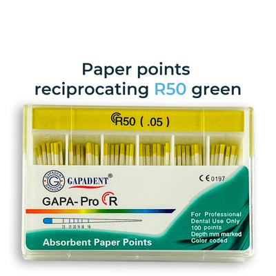 Paper Points Reciprocating 50 Green - 100 pcs | Default Title | VSDent